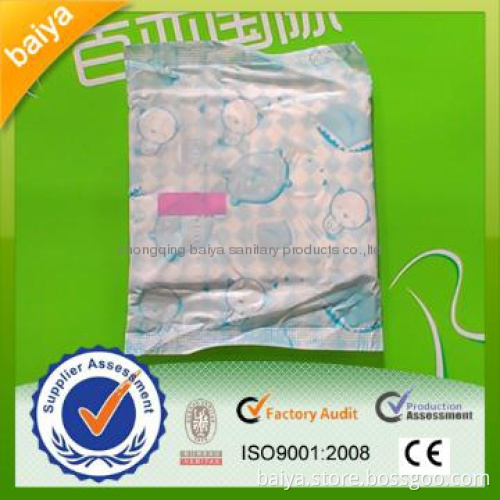 china cheap super absorbent cotton sanitary napkin with wings